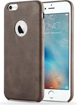Produktbild von Cadorabo Schutzhülle für Apple iPhone 6 / 6S Hülle in Braun Hard Case Handyhülle Kunstleder Etui