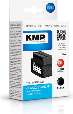 Produktbild von KMP H104 Tintenpatrone schwarz komp. mit HP CN 053 AE 932 XL