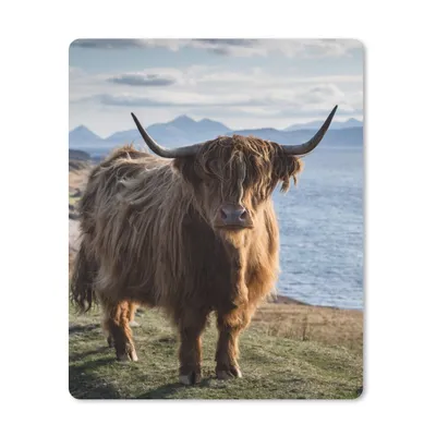 Produktbild von MuchoWow® Mauspad Mousepad Schottische Highlander - Bergen - Meer 30x40 cm - Mousepads - Maus Mat - Pad - Mausunterlage - Mausmatten