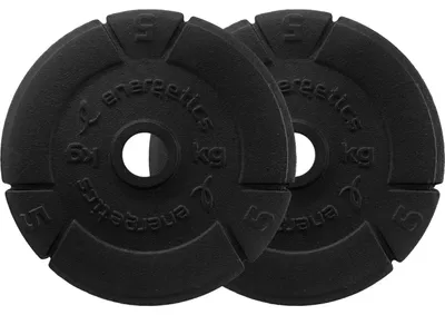 Immagine prodotto di ENERGETICS Piastra per pesi in ghisa 0,5/1,25/2,5/5kg NERO 2X5,0