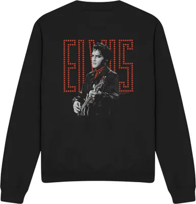 Obrázok produktu pre Elvis Presley – mikina „Red Guitarman“ pre mužov/ženy Uni TV32368 (L) (čierna)