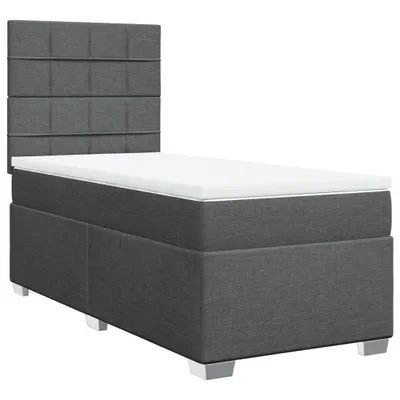 Productafbeelding van vidaXL Boxspringbed met matras, donkergrijs, 80x200 cm, gestoffeerd