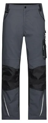 Image de James and Nicholson - Pantalon de travail pour homme LT6206 (40R) (noir charbon/noir)