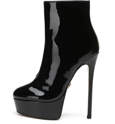 Produktbild von Giaro Stiefeletten in Übergrößen Schwarz  SIDDY BLACK SHINY große Damenschuhe