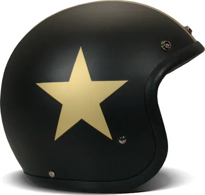 Zdjęcie produktu dla Kask Jet Cafe Racer DMD RETRO Star Black Gold Matt rozmiar L