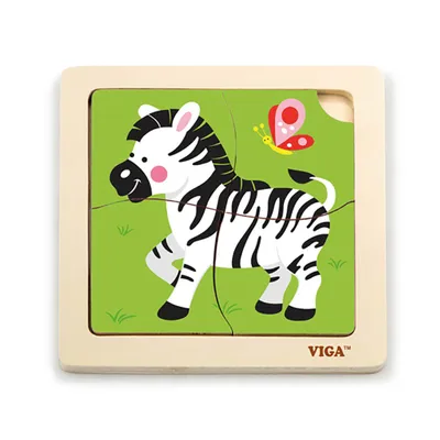 Zdjęcie produktu dla VIGA Poręczne Drewniane Puzzle Zebra