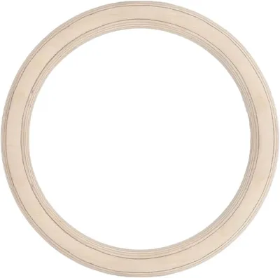Immagine prodotto di Anelli da ginnastica in legno - Anelli per allenamento della forza - Allenamento della forza - Legno naturale - 14 cm - Naturale