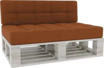 Obrázok produktu pre Vankúše na palety, vankúše na palety sedák operadlo prešívané PFG (sada (sedák 120x80 + operadlo 120x40), oranžová)
