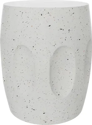 Produktbild von Beistelltische Opulence – Betontisch 34×46 cm – Für Garten, Balkon oder Wohnzimmer – Faux-Terrazzo Optik – Leichtgewicht – Handgefertigtes Design