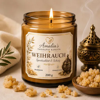 Produktbild von Amalia's Therapie Duft Kerzen 200 g Weichrauch