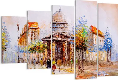 Produktbild von Bild auf Leinwand - Leinwandbild - Farbe Architektur Eiffle Turm - 150x100cm - Wand Bild - Wanddeko - Leinwanddruck - Bilder - Kunstdruck - Leinwand bilder - Wandkunst - EG150x100-2881