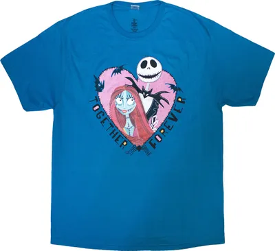 Immagine prodotto di Nightmare Before Christmas - Maglietta "Insieme per sempre" per bambini/ragazzi Unisex RO13346 (XL) (Blau)
