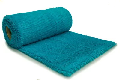 Image de Tricot fourrure, Fourrure artificielle PEARL, turquoise 50 x 160 cm
