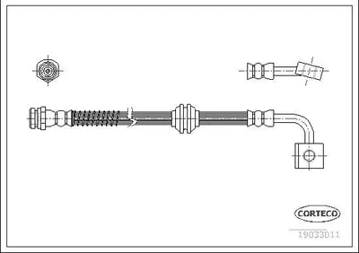 Produktbild von CORTECO 19033011 Bremsschlauch Vorne für KIA CARNIVAL I (UP)