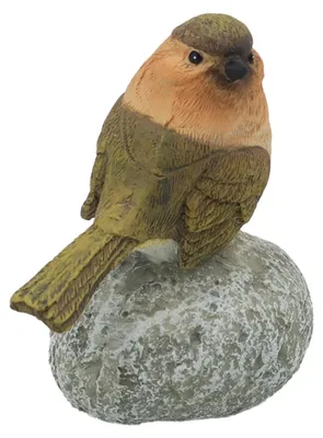Vogelfigur aus Harz, handbemalt, 10 cm, für Innen & Außen