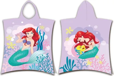 Immagine prodotto di Poncho da spiaggia Disney Ariel in cotone per bambini 50x115 cm