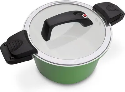 Immagine prodotto di Padella in Vetroceramica a basso consumo energetico, verde, 24 cm, in alluminio