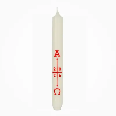 Produktbild von Hausosterkerze Leuchterkerzen 210 x 23 mm, -mit aktueller Jahreszahl-