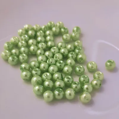 Produktbild von Glasperlen - Typ 'rund' - 20g - 3 mm - Grün hell
