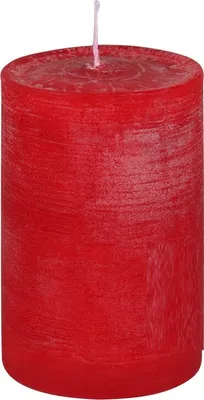 Produktbild von Rustic Stumpenkerze Stumpen Kerzen durchgefärbt Rot 12 x 7 cm, 1 Stück