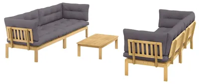 Produktbild von 5 Stück Garten Pallet Sofa Einheiten Massivholz Akazie