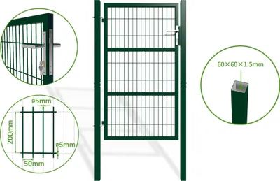 Produktbild von Zauntor Metall 1m RAZO H.160cm grün