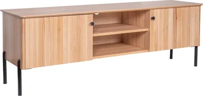 Produktbild von Lowboard Medienschrank Holzschrank 158x41x54 mit 2 Türen Kernbuche massiv 90.51-13-158