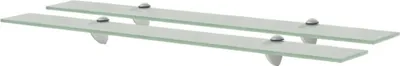 Produktbild von Schweberegale 2 Stk. Glas 80x20 cm 8 mm