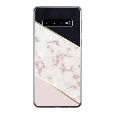 Produktbild von MuchoWow® Handyhülle Schutzhülle Hülle für Samsung Galaxy S10 Marmor - Roségold - Luxus Silikon Softcase Handy Hülle - Handytasche