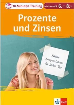 Produktbild von 10-Minuten-Training Prozente und Zinsen. Mathematik 6.-8. Klasse