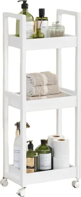 Immagine prodotto di Scaffale da bagno in bambù – Scaffale a nicchia – Organizzatore per la conservazione – 20 x 30 x 80 cm
