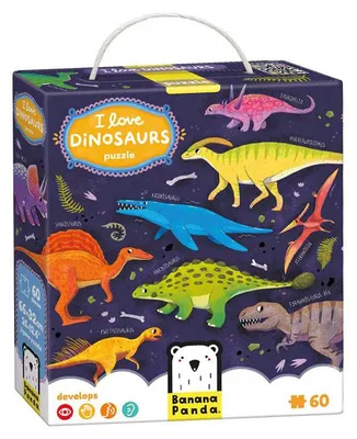 Obrázek produktu pro Banánová panda Puzzle Miluji dinosaury - Vzdělávací hračka pro děti