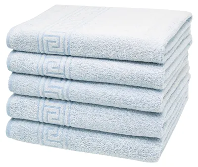 Produktbild von 5er Set Duschtücher 70% Baumwolle, 30% Polyester, 70x140 cm, grün