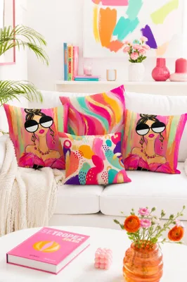 Obrázok produktu pre Evila Originals, kvalitná súprava na vankúše (4 kusy), 43x43 cm, 100% polyester, možnosť prania