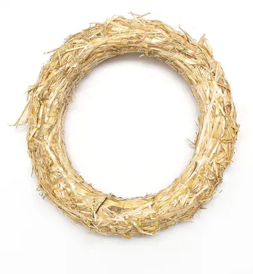 Produktbild von 1x DekoPrinz Natur Strohkranz Ø 20cm / 3cm Strohrömer Rohling Adventskranz Türkranz Kranz Strohring