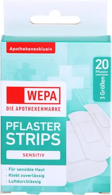 Produktbild von WEPA Pflaster Strips sensitiv 3 Größen, 20 St PFL
