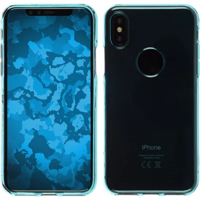 Produktbild von PhoneNatic Case kompatibel mit Apple iPhone X / XS - türkis Silikon Hülle transparent Cover