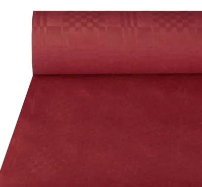 Immagine prodotto di Tovaglia di carta con rilievo damascato 50 m x 1 m bordeaux