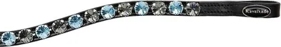 Immagine prodotto di Kavalkade Browband Diamond nero WB leggermente curvo con grandi strass , colore:grigio-bianco