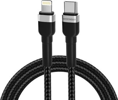 Produktbild von Wozinsky USB-C zu Lightning Kabel 30W 2m Schwarz