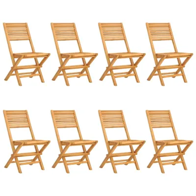 Produktbild von Gartenstühle 8 Stk. Klappbar 47x62x90 cm Massivholz Teak