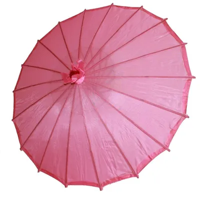 Produktbild von Deko Schirm klein 077 aus Kunstfaser wasserfest pink Bambus Ø55 cm