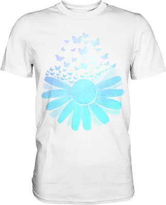 Produktbild von Gänseblume Pastel Schmetterlinge T-Shirt – White / L