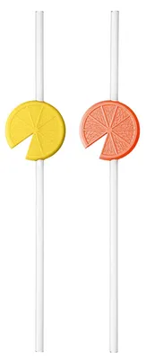Obrázok produktu pre Koziol držiak na slamku Lemon, sada 2 kusov, držiak na slamku, držiak na slamku, termoplast, Soft Peach, Sunny Yellow, 4023309