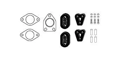 Produktbild von HJS 82 45 7754 Montagesatz Auspuffanlage Abgasanlage für MITSUBISHI PAJERO II (V3W, V2W, V4W)