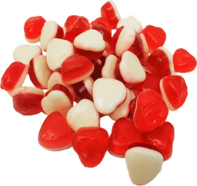 Produktbild von Ravazzi Fruchtgummi Erdbeerherzen mit Sahne Creme Füllung 1000g