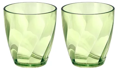 2er-Set transparente Plastikbecher 300 ml, unzerbrechlich, stapelbar