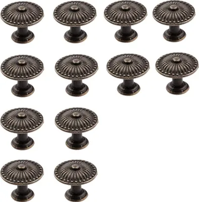 Produktbild von schrankknöpfe 12 Stück Kommodengriff Bronze Vintage Schubladenknopf Möbelknopf Schranktürknöpfe mit Schrauben schrankgriffe Knauf für Schrank Schublade Küche
