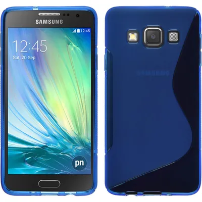 Produktbild von PhoneNatic Case kompatibel mit Samsung Galaxy A3 (A300) - blau Silikon Hülle S-Style + 2 Schutzfolien
