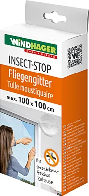 Produktbild von Windhager 03484, Bausatz zur Montage von Fensterschirmen, Weiß, Kunststoff, Weiß, 100 x 100 mm